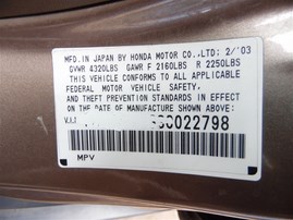 2003 Honda CR-V EX Gold 2.4L AT 4WD #A22431